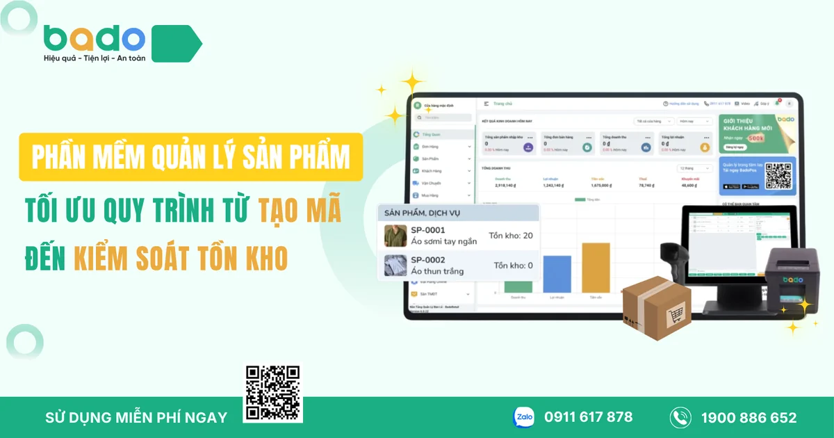 Phần mềm quản lý sản phẩm: Tối ưu tồn kho hiệu quả